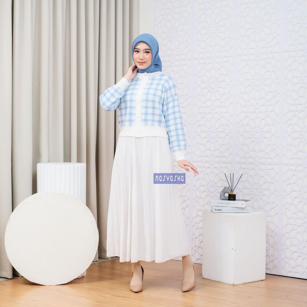 Beli Nasyasha Miya Cardigan Rajut Crop Kotak