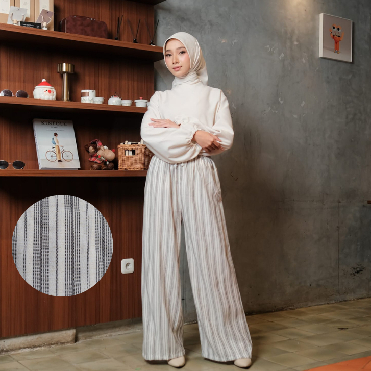 Beli Nasyasha Everyday Pants LINEN Pinstripe