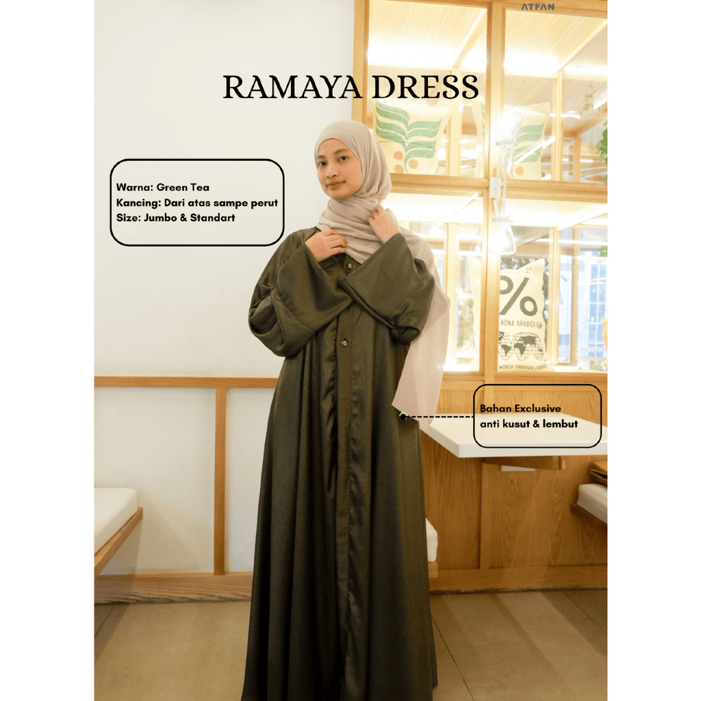 Beli Atfan Abaya Ramaya Silk Batwing Anti UV