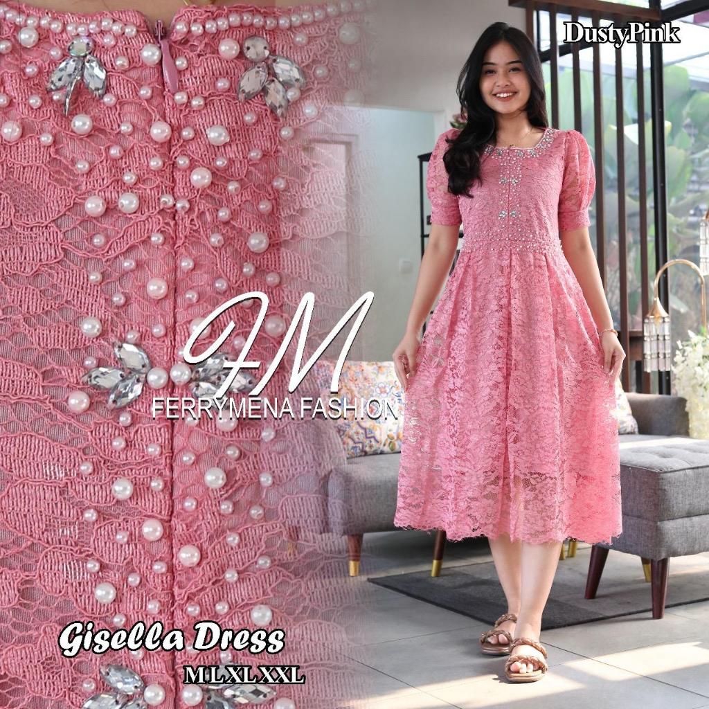 Beli Dress Gisella Natal Full Payet di Shopee